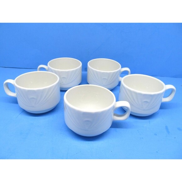 Dudson Olympus White Coffee Cups Bundle of 5 - Picture 1 of 12